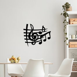 Wallity Musical 3 Accesorio de Pared Decorativo Negro